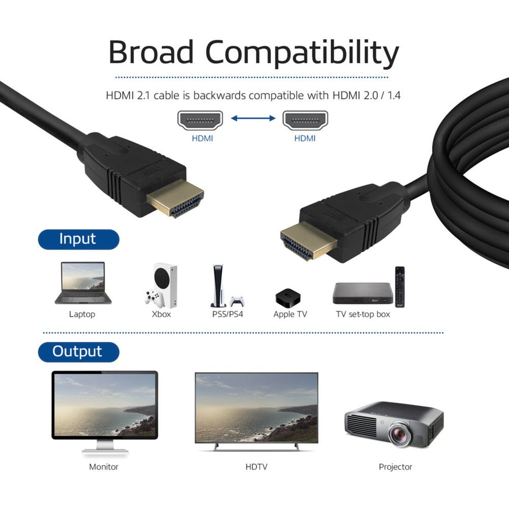 Act Connectivity 1.5 meters HDMI 8K Ultra High Speed ​​Cable V2.1 HDMI