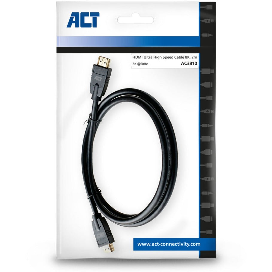 Act Connectivity 2 meters HDMI 8K Ultra High Speed ​​Cable V2.1 HDMI-A