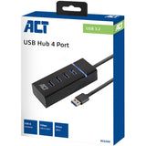 ACT Connectivity AC6300 USB Hub USB 3.2 Gen 1 con 4 puertos USB-A