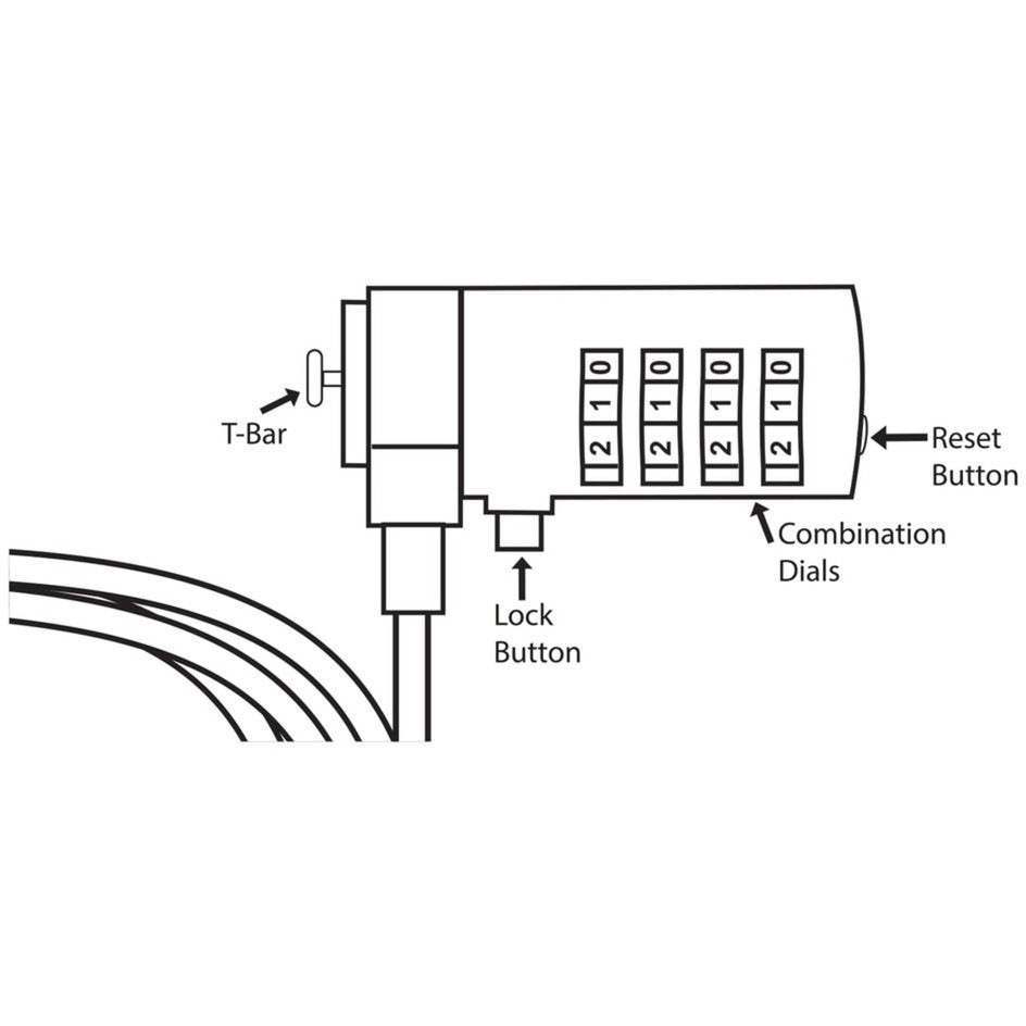 Act Connectivity Laptop lock with numerical code AC9015