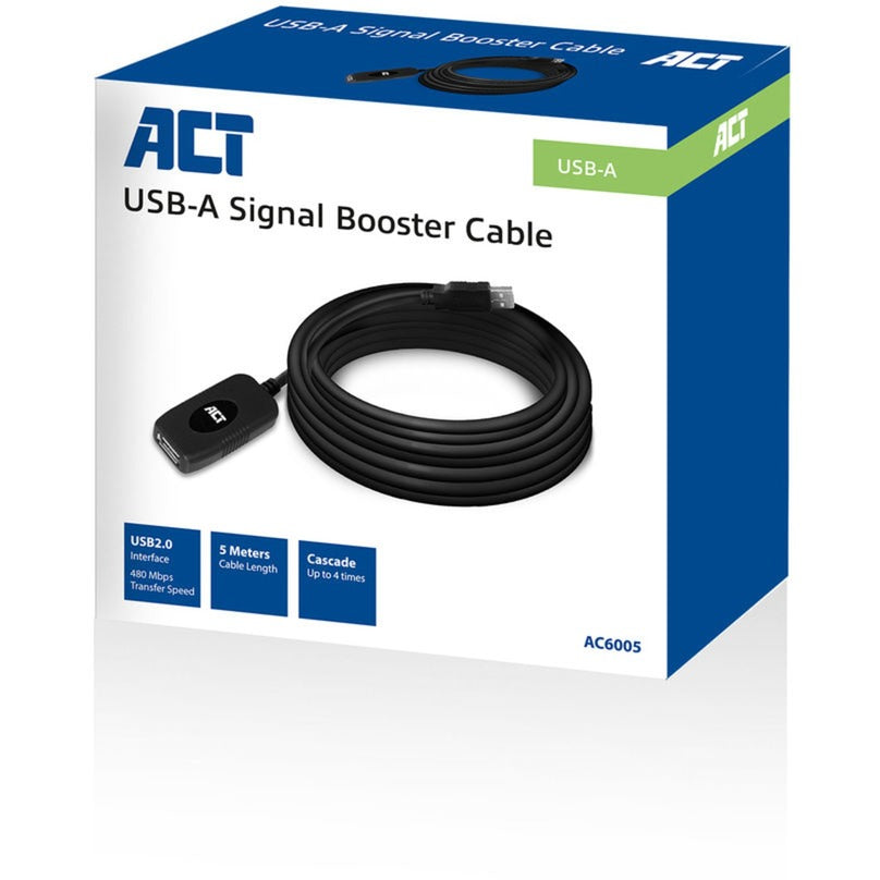Act Connectivity USB 2.0 Signal amplifier, 5 meters