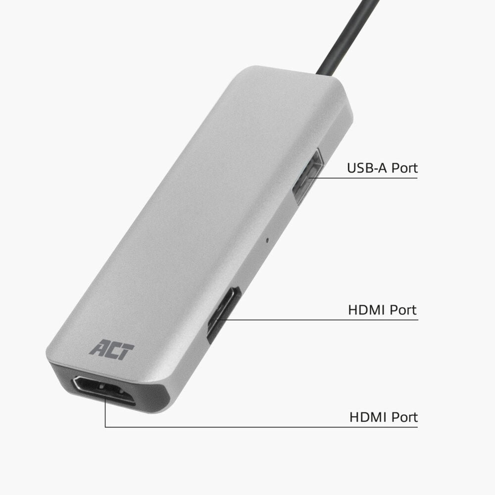 Act Connectivity USB-C 4K Multiport adapter for 2 HDMI screens, u