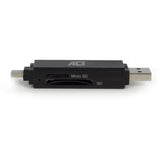Act Connectivity USB-C USB-A card reader, SD Micro SD