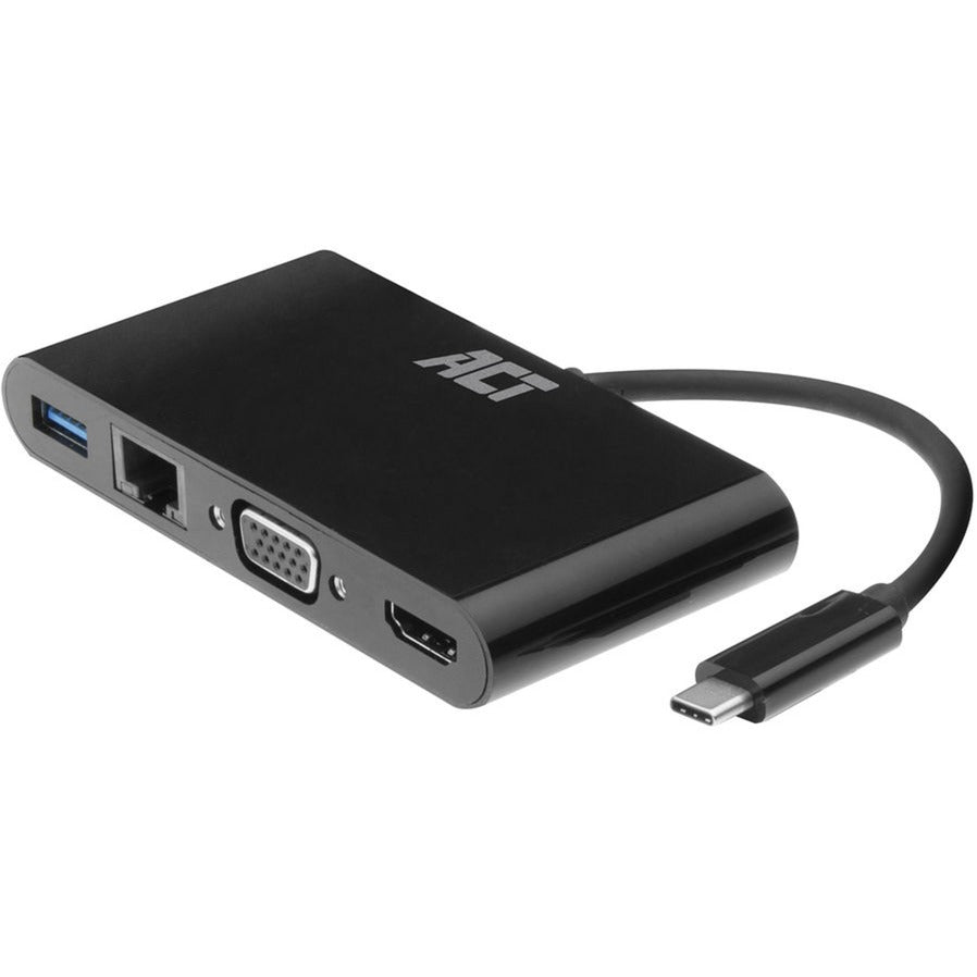 ACT-Konnektivität USB-C zu HDMI oder VGA Multiport Adapter 4K mit ET