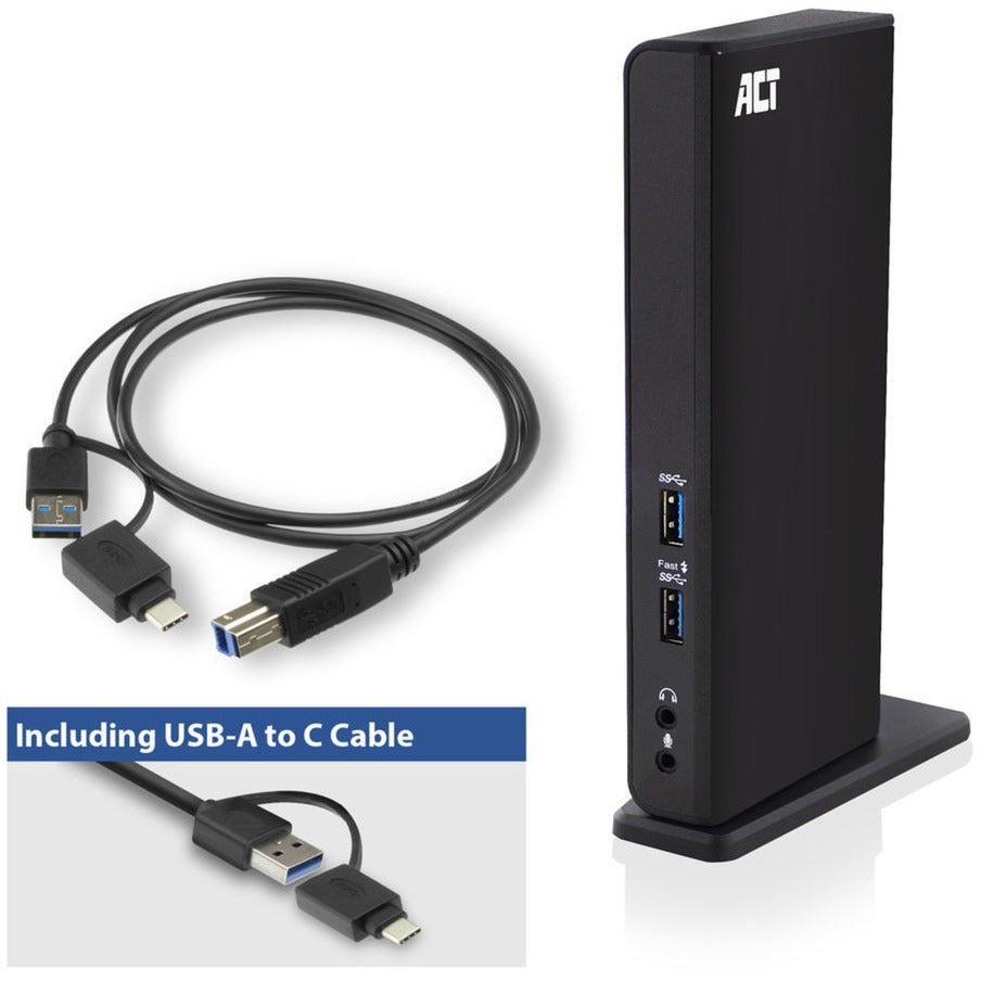 ACT Connectivity USB-C oder USB-A Dual Monitor Docking Station