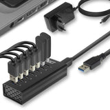 Act Connectivity USB Hub 7 Port with Stroomadapter