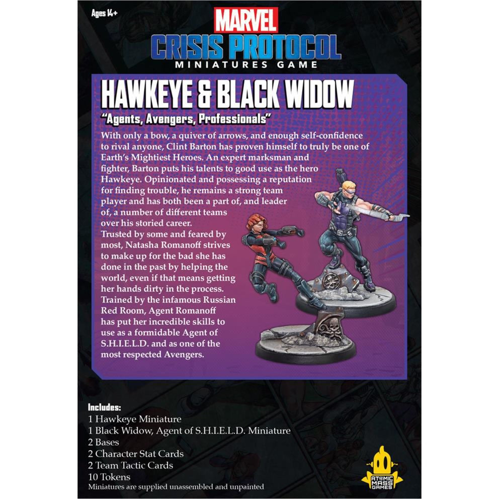 Asmodee Crisis Protocol: Hawkeye and Black Widow