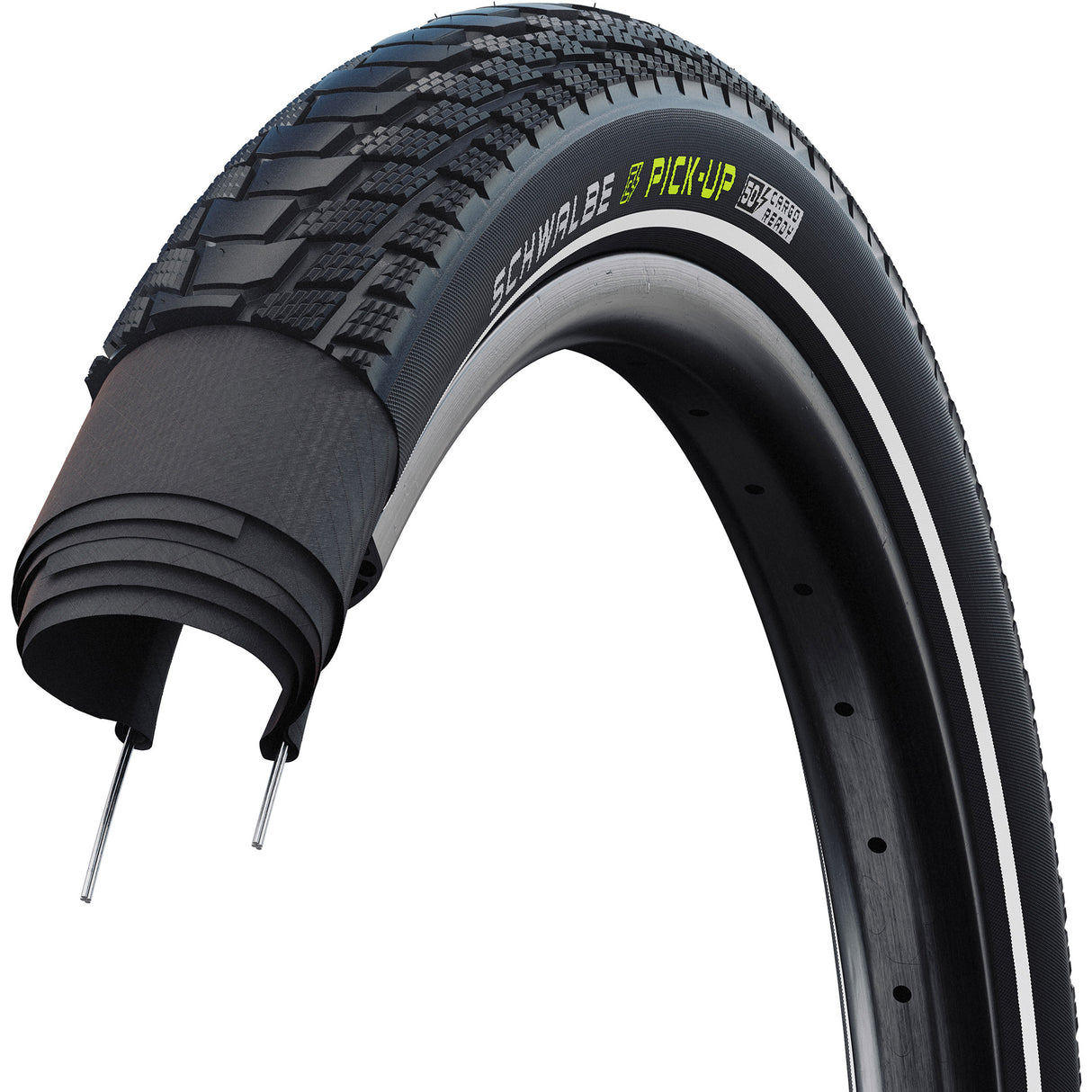 Schwalbe buitenband 18-2.15 (55-355) pick-up perf zwart +r