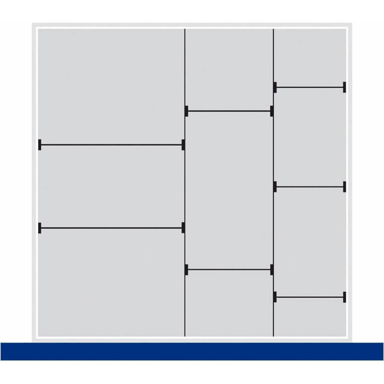Bott - Cubio separation wall a150 mm high drawer