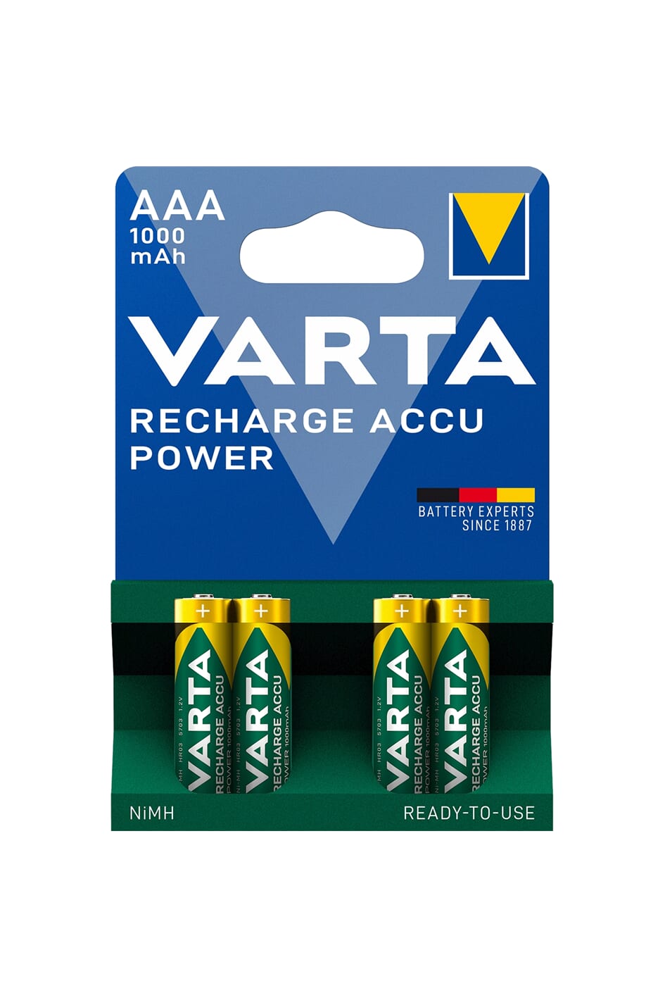 Varta baterie R03 AAA dobíjecí 1000mah KRT (4)