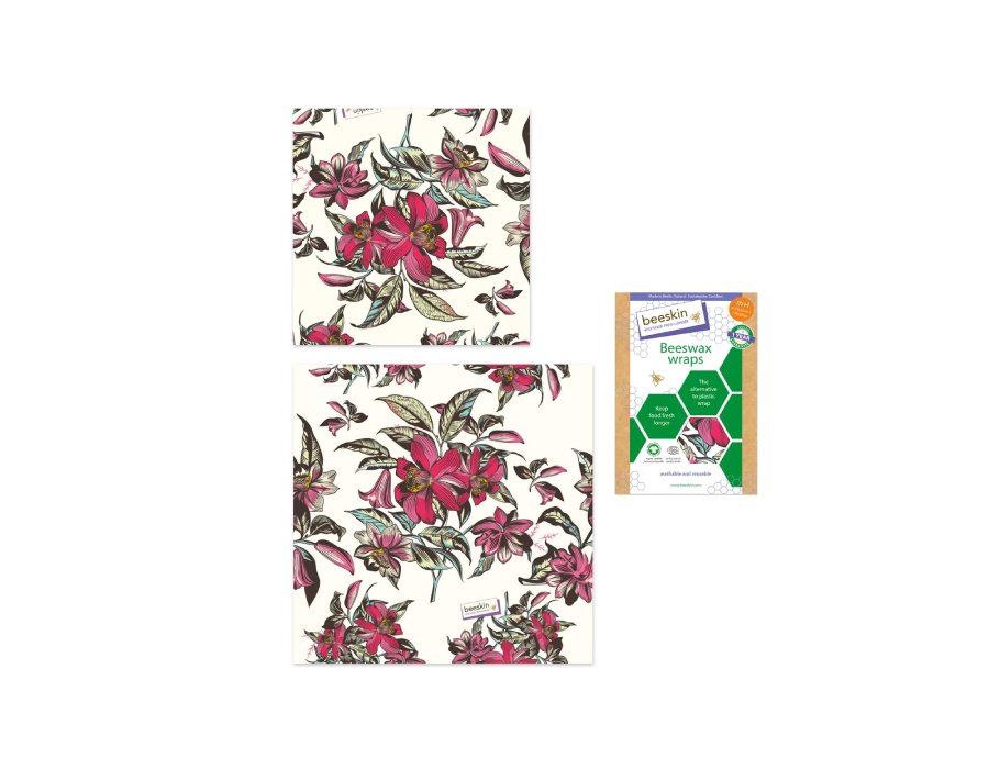 Beeskin bijenwas Stoff setzen Medium a grouss victorian Blummen