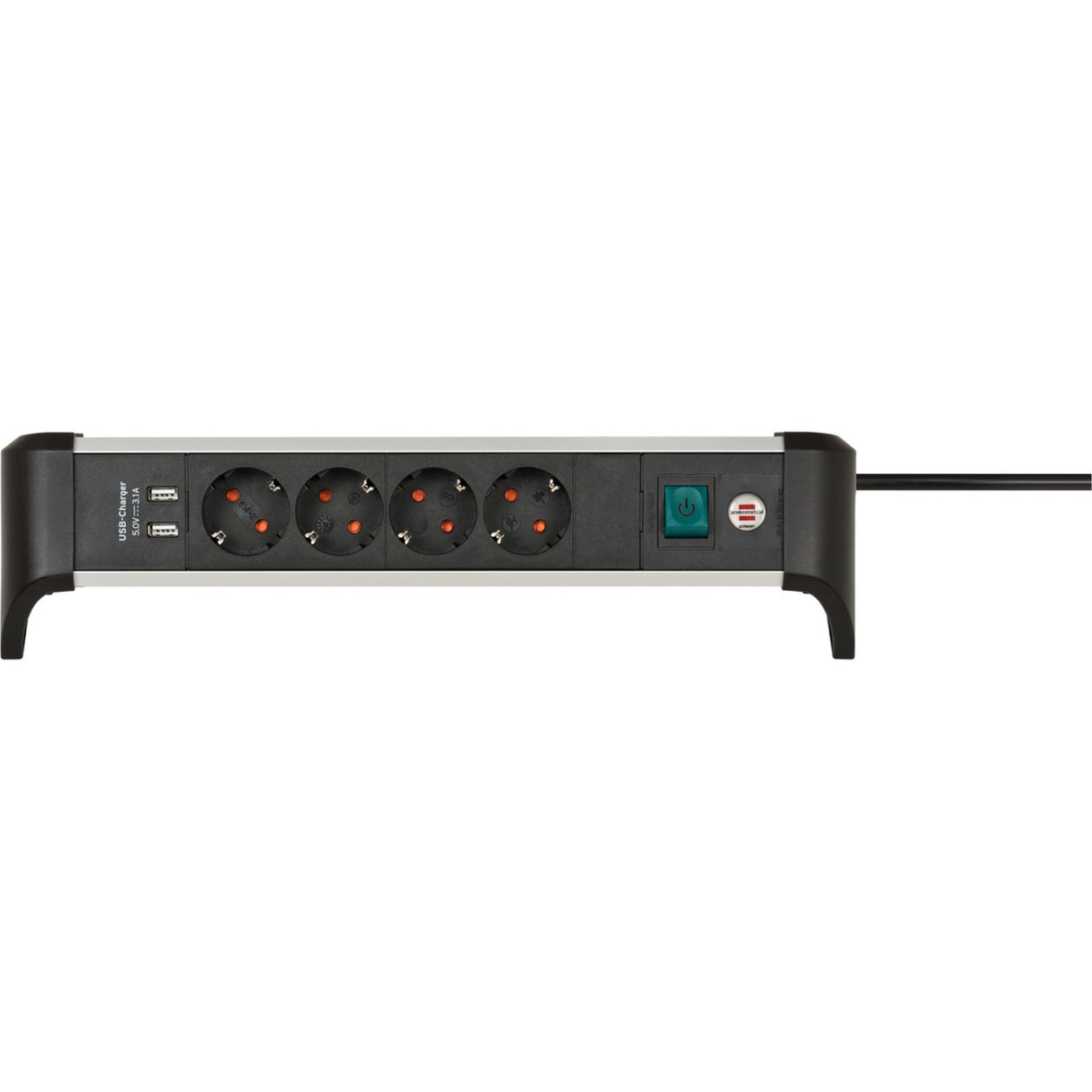 Brenenstuhl alu-Office-Linn Socket mat USB Luede Funktioun 4--