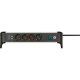 Brenenstuhl alu-Office-Linn Socket mat USB Luede Funktioun 4--