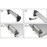 Brenenstuhl alu-Office-Linn Socket mat USB Luede Funktioun 4--