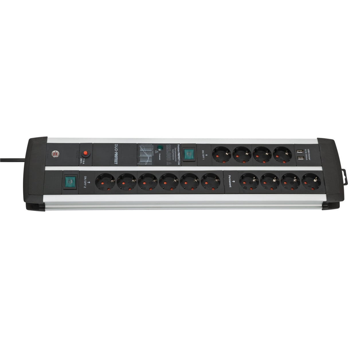 Brennenstuhl Premium-Protect-Line 120.000A Duo stekkerdoos 14-v