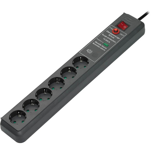 Brennenstuhl Secure-Tec 19500a +overspændingsbeskyttelse 6x