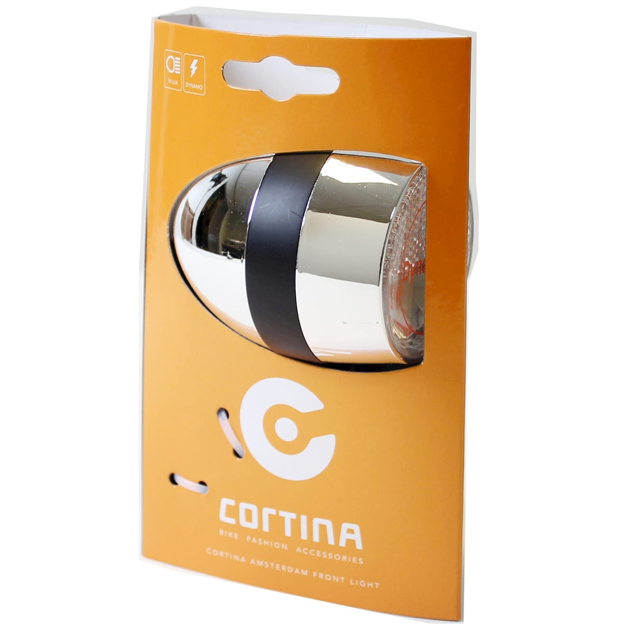 Cortina forlygter Amsterdam Dynamo Chrome Black