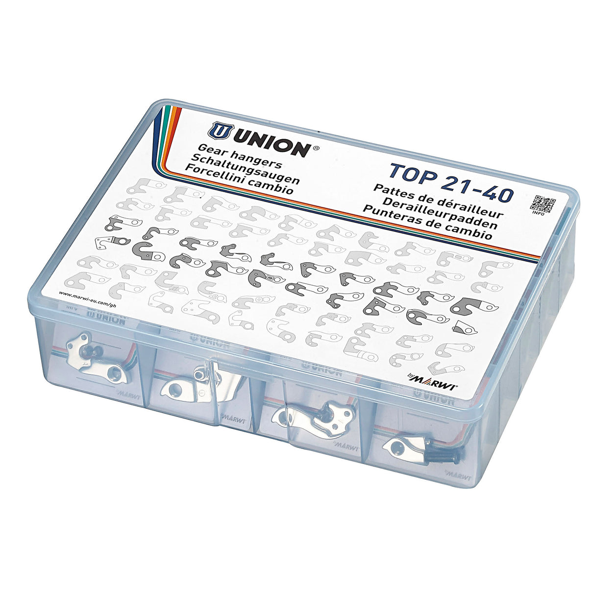 Box de surtido sindical Derailleurpadjes Top 21-40