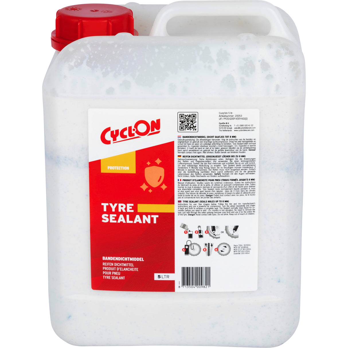 Scellant du pneu Cyclon HQ 5 litres