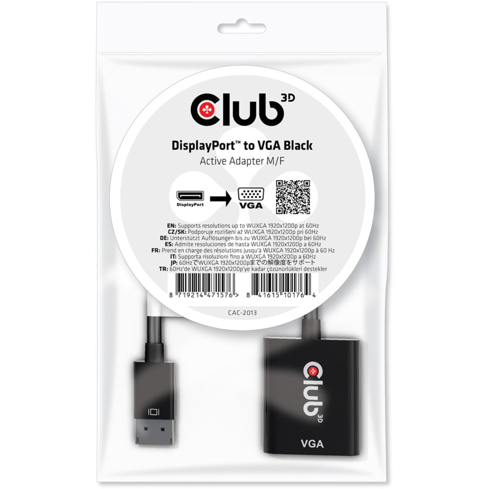 Club 3D DisplayPort 1.1 a VGA Active Adapter