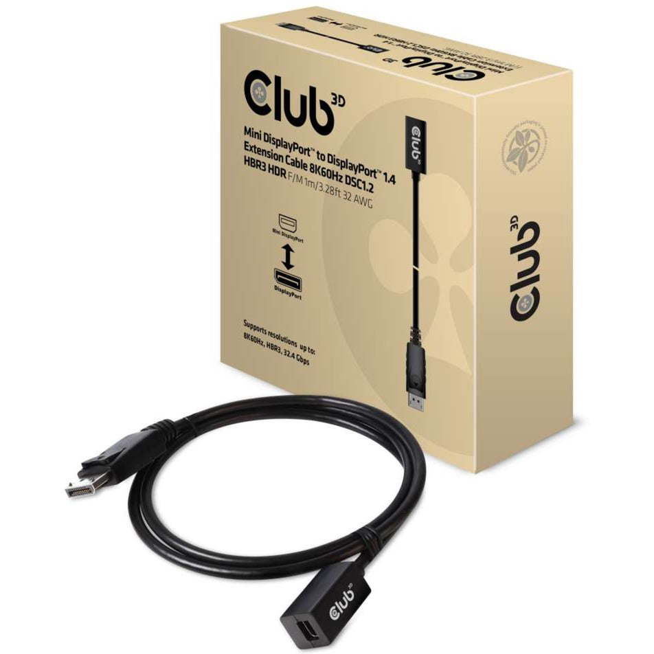 Club 3D Mini DisplayPort> DisplayPort 1.4 (maschio)