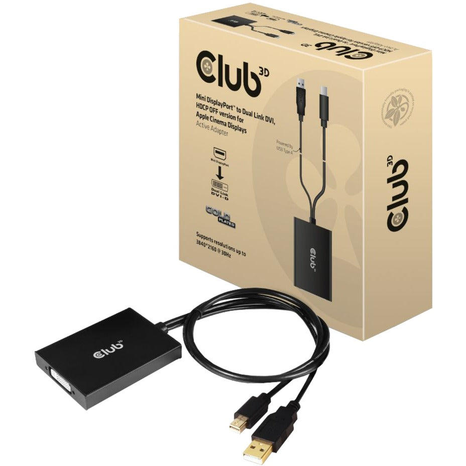 Club 3D Mini DisplayPort til dobbelt link DVI, HDCP off versio