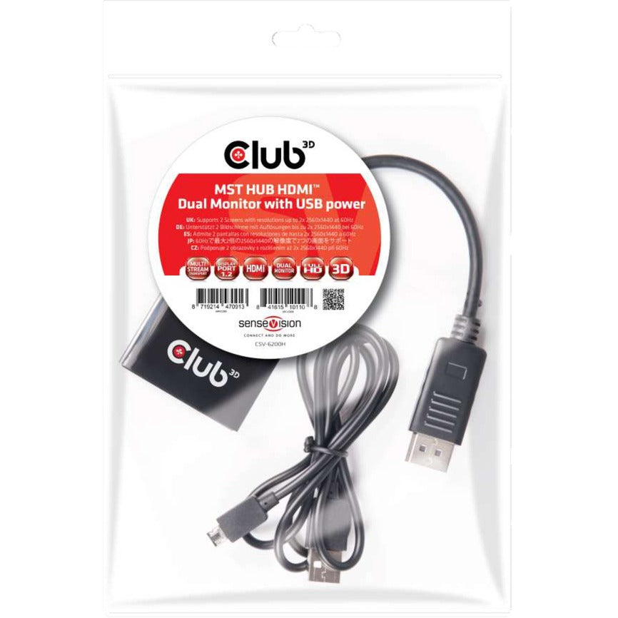 Club 3D SenseVision Multi Stream Transport Hub HDMI Dual M