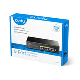 CUDY 6-Port 10 100m Poe+ Switch