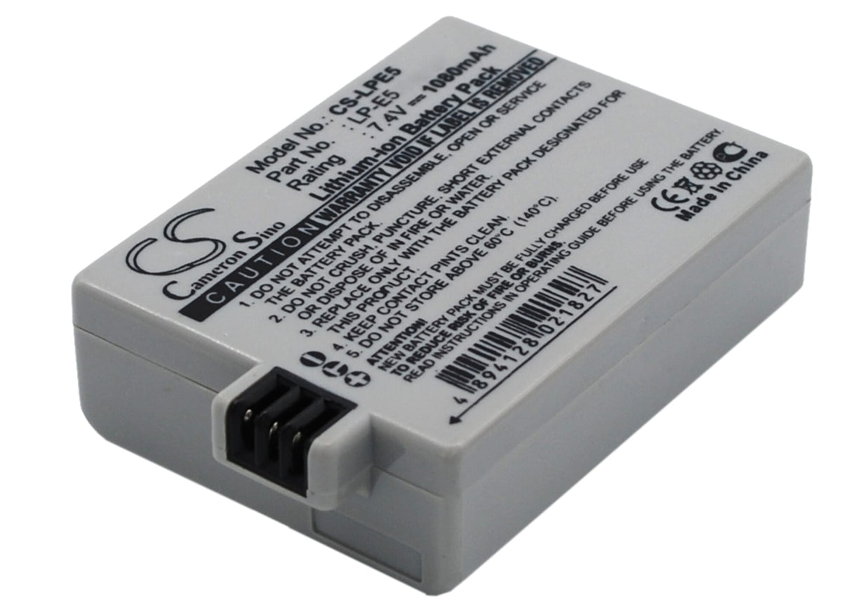 Blu-Basic Digital Camera Battery 7.4V 1080mAh Li-ion för Canon