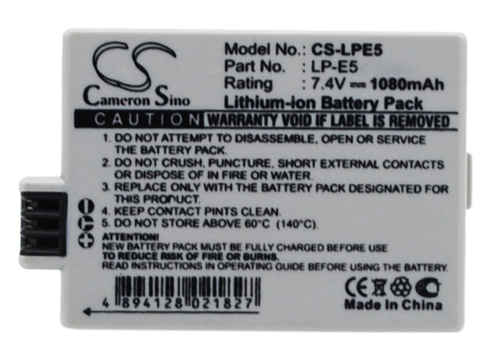 Blu-Basic Digital Camera Battery 7.4V 1080mAh Li-ion för Canon