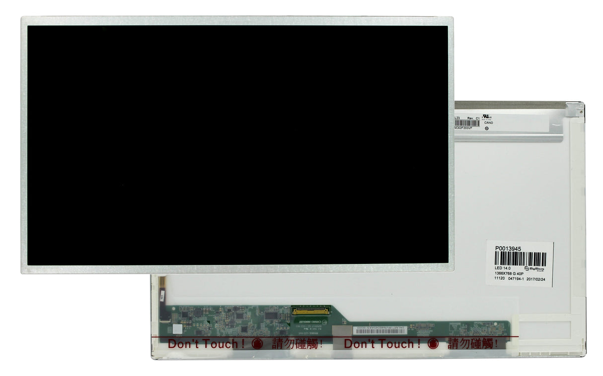 OEM 14,0 -calowy ekran LCD 1366x768 Gloss 40pin