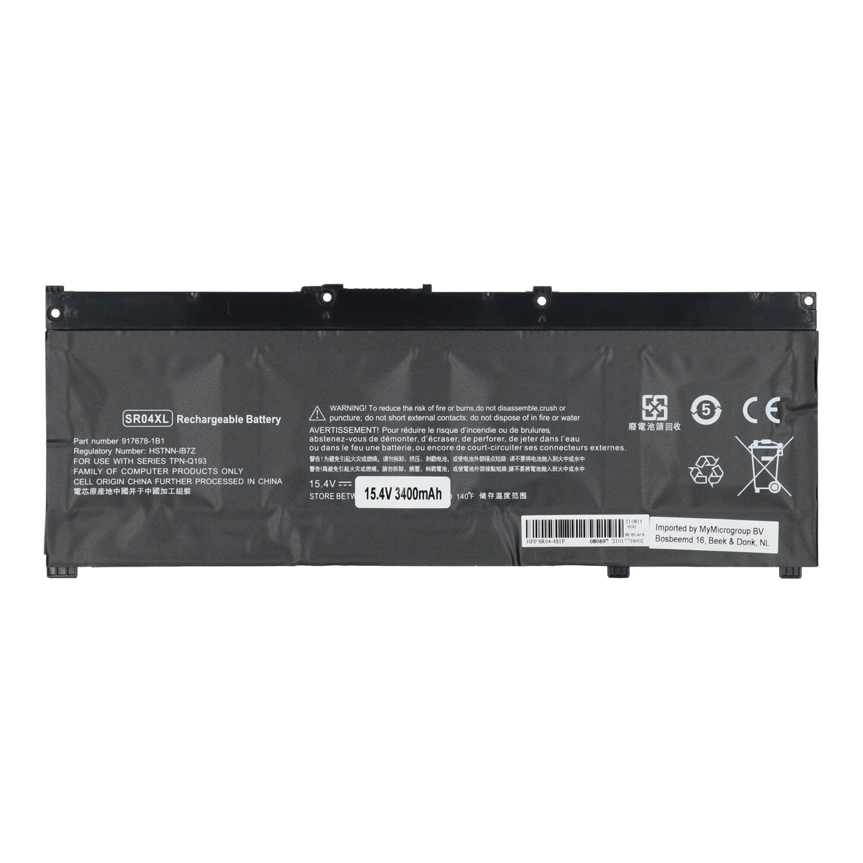 Náhradní notebook baterie 3400 mAh