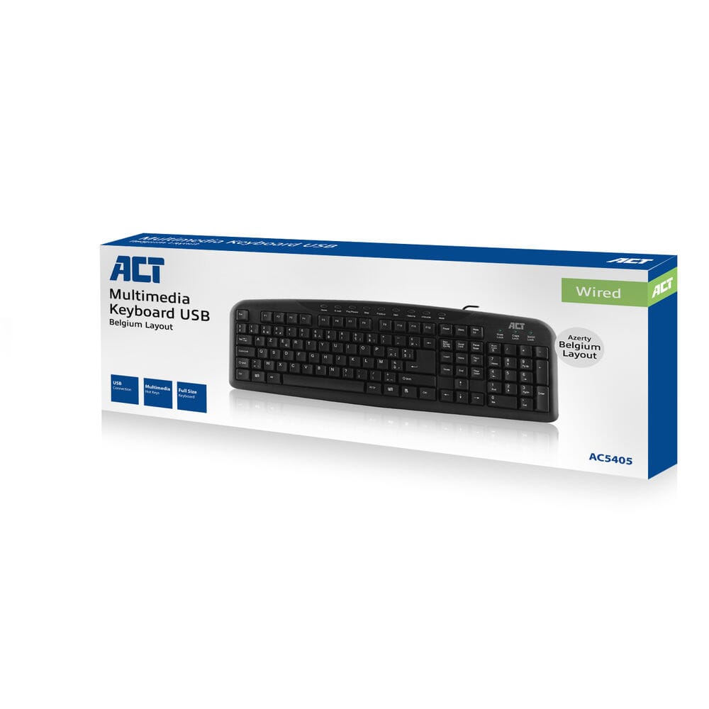 Aktirajte tipkovnico USB, Azerty, črna