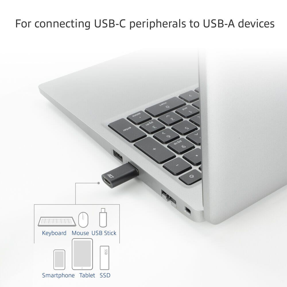 Handle USB-A hann til USB-C kvinnelig adapter