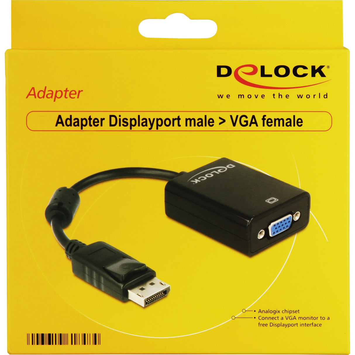 DELOCK ADAPTTER DISPLACTPORT 1.1> VGA