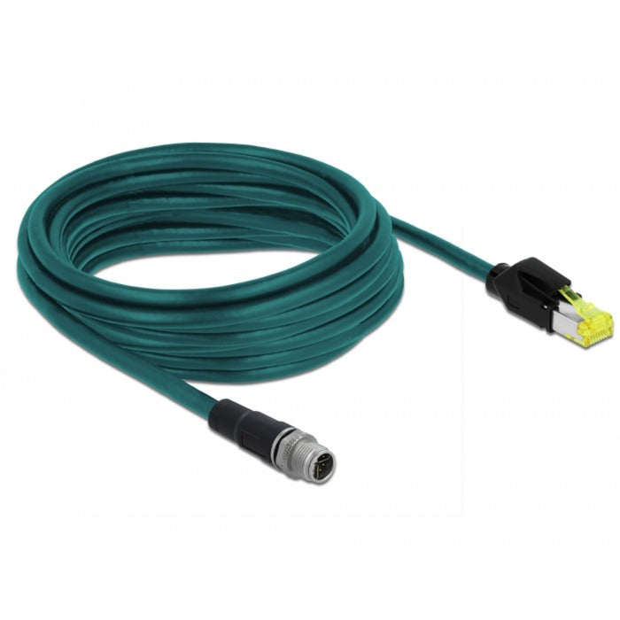 Decking Network Kabel M12 8 PIN X-CODED> RJ45 Hiros Plug