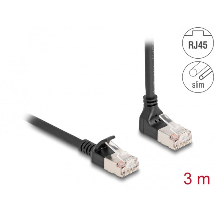 Delock RJ45 Network Cable Cat.6a S FTP Slim 90 ° Upwards A