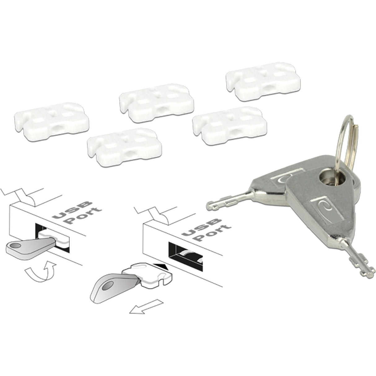 Delock USB Port Blocker for USB-A Female