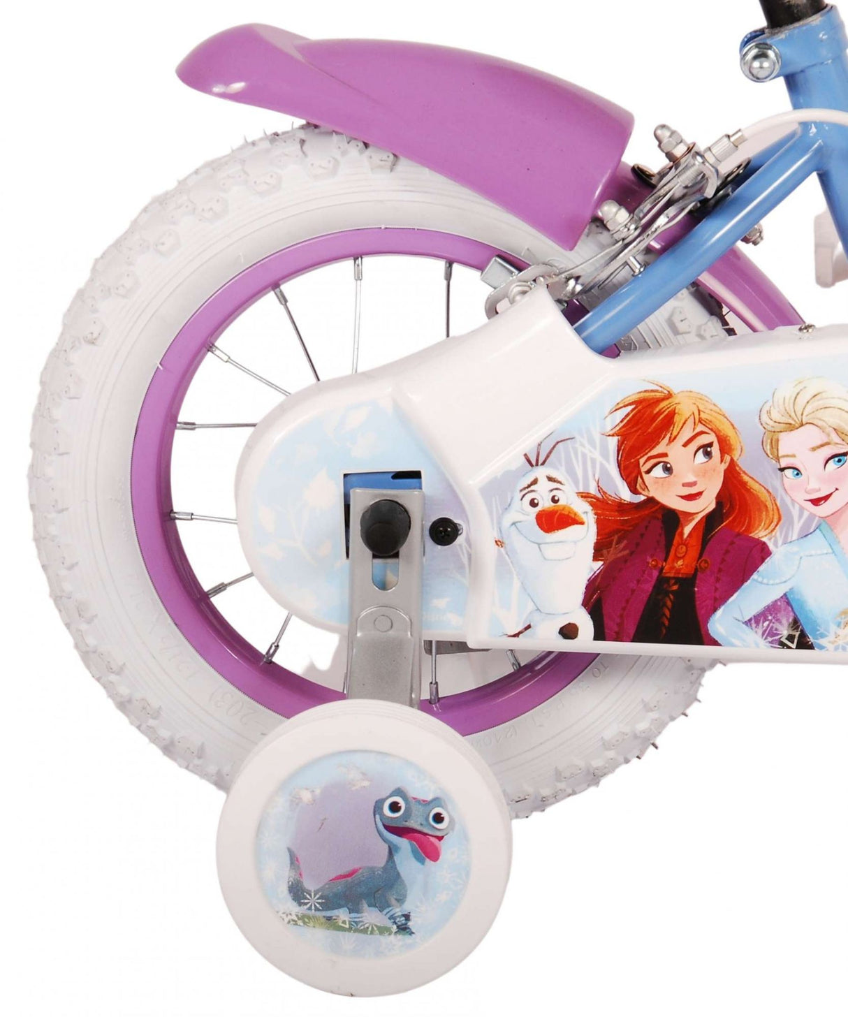 Disney Frozen 2 otroška kolesarska dekleta 12 palčni modro vijolično dve ročni zavora