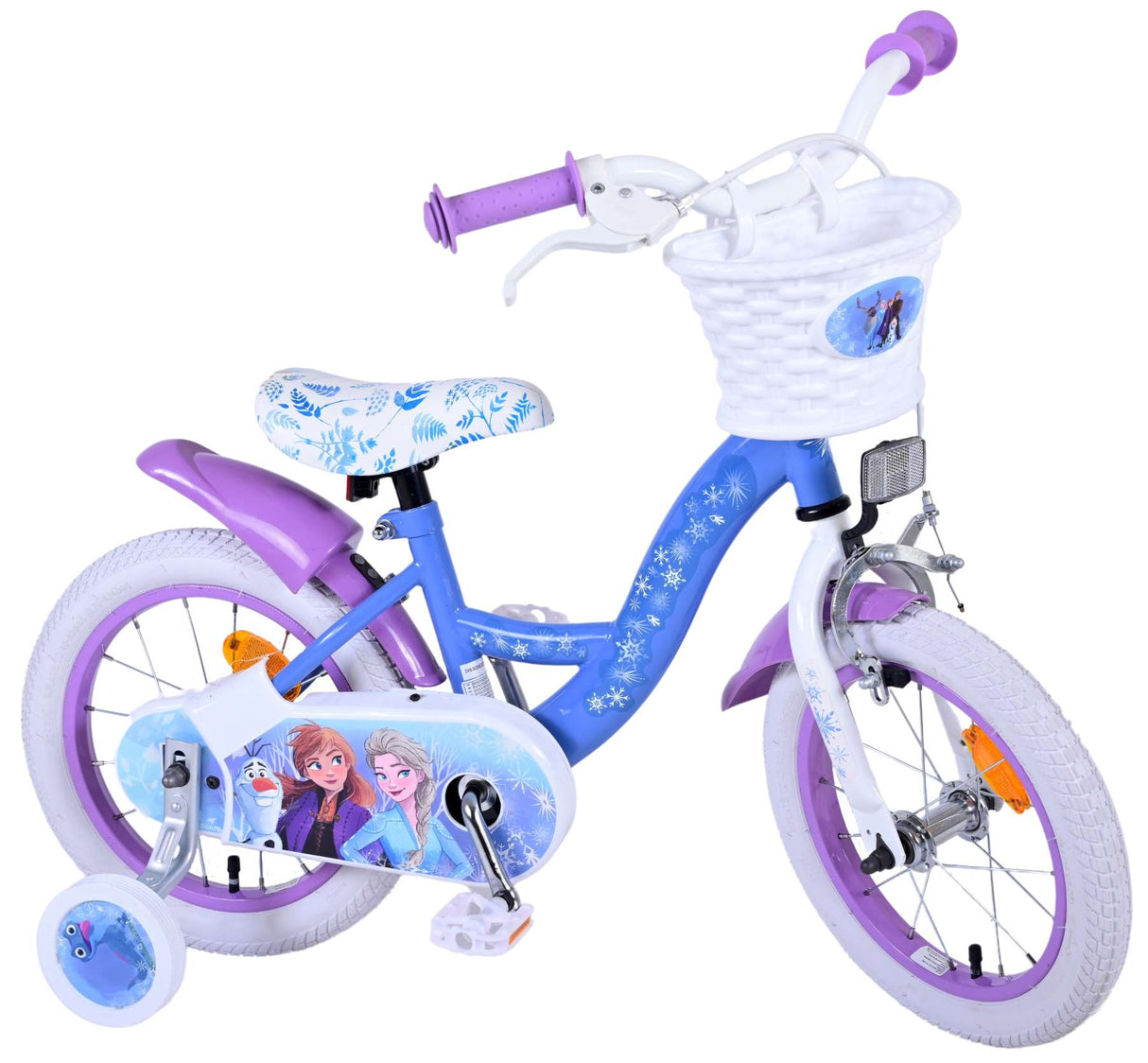 Disney Frozen 2 otroško kolo - dekleta - 14 palcev - modra vijolična