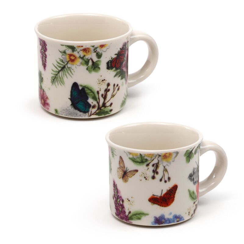 Butterfly Meadows Set 2 porcelæns espresso kopper