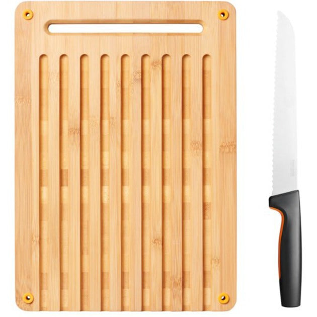 Fiskars Funkční forma sada bambusových chlébů a nože