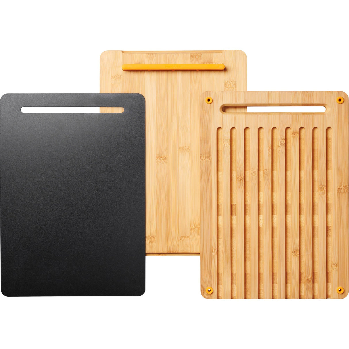 Fiskars Funktionalformular Set Bambusschneidebretters Set von 3
