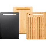 Fiskars Funktionalformular Set Bambusschneidebretters Set von 3