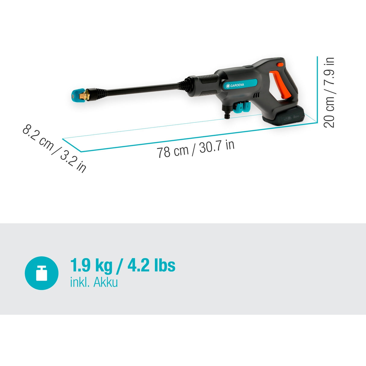 Gardena Aquaclean 24 18 V P4A FREE MADE SET