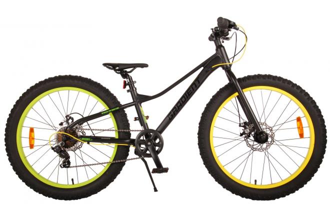Volare Gradient Kinderfahrrad - Jungen - 24 Zoll - Schwarzes Grüngelb - 7 Geschwindigkeit - Prime Collection