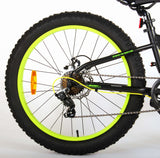 Volare Gradient Kinderfahrrad - Jungen - 24 Zoll - Schwarzes Grüngelb - 7 Geschwindigkeit - Prime Collection
