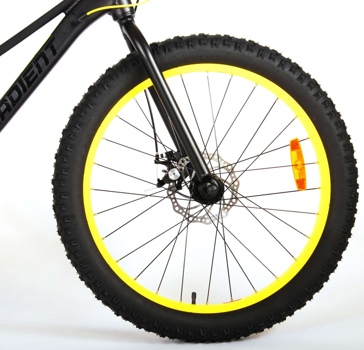 Volare Gradient Kinderfahrrad - Jungen - 24 Zoll - Schwarzes Grüngelb - 7 Geschwindigkeit - Prime Collection