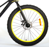 Volare Gradient Kinderfahrrad - Jungen - 24 Zoll - Schwarzes Grüngelb - 7 Geschwindigkeit - Prime Collection