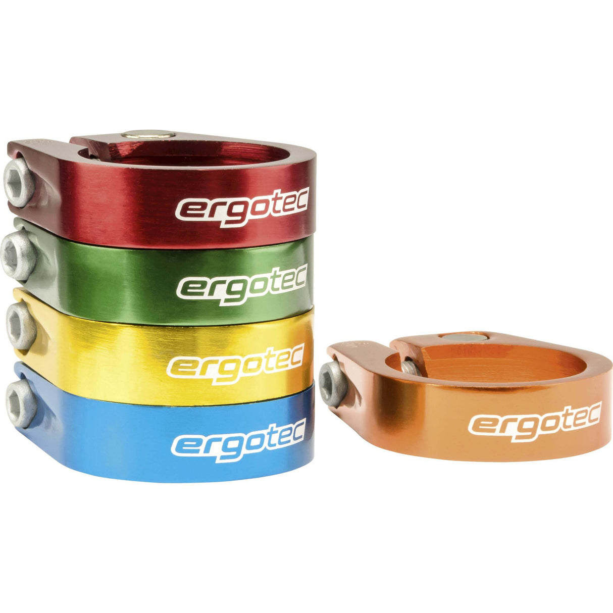 Ergotec Seat pen clamp SCI-105 31.8 Red yellow oxized